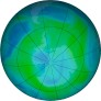 Antarctic ozone map for 2022-01-09
